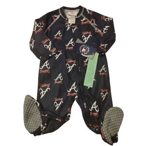 Atlanta Braves Baby Footed Sleeper 12 Months NWT